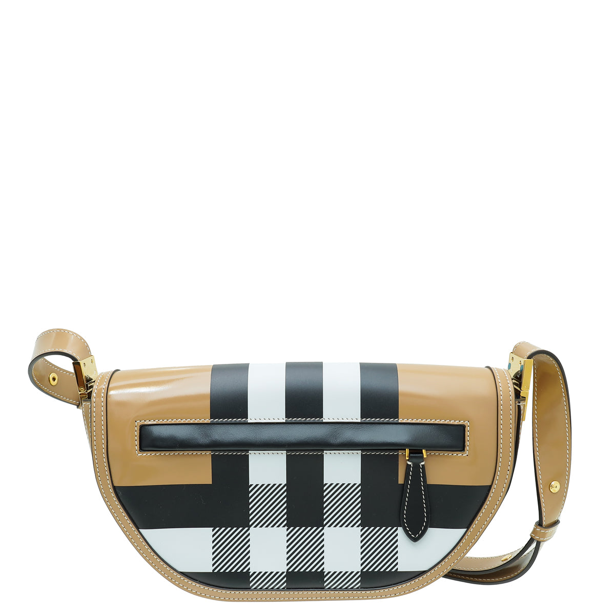 Burberry Tricolor Check Print Olympia Flap Bag-Burberry-THE CLOSET