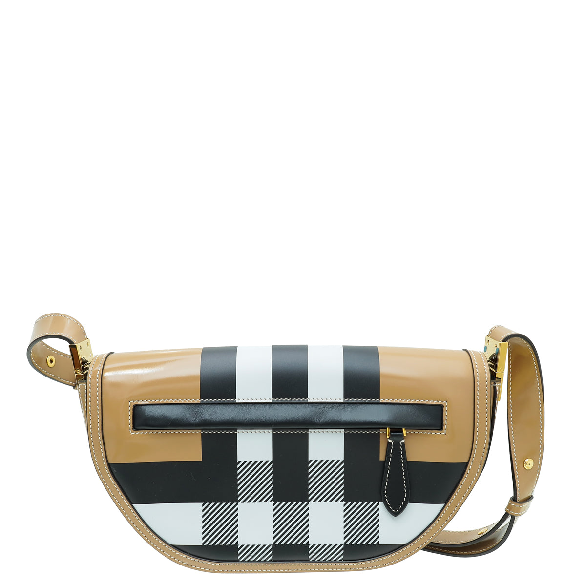 Burberry Tricolor Check Print Olympia Flap Bag