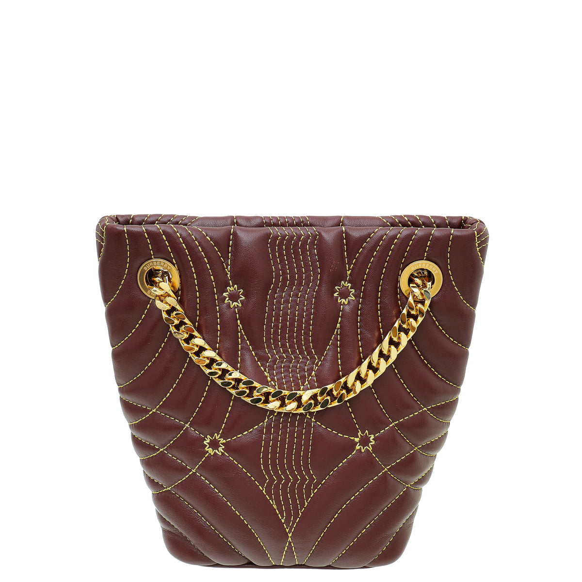 Burberry Burgundy Lola Mini Bucket Bag-Burberry-THE CLOSET