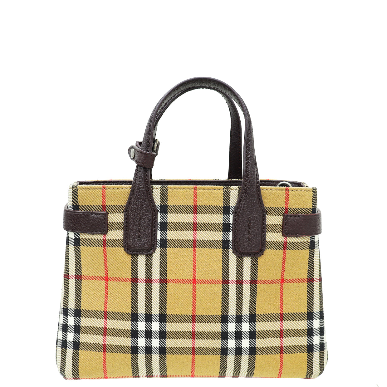 Burberry Bicolor Haymarket Banner Small Tote Bag-Burberry-THE CLOSET