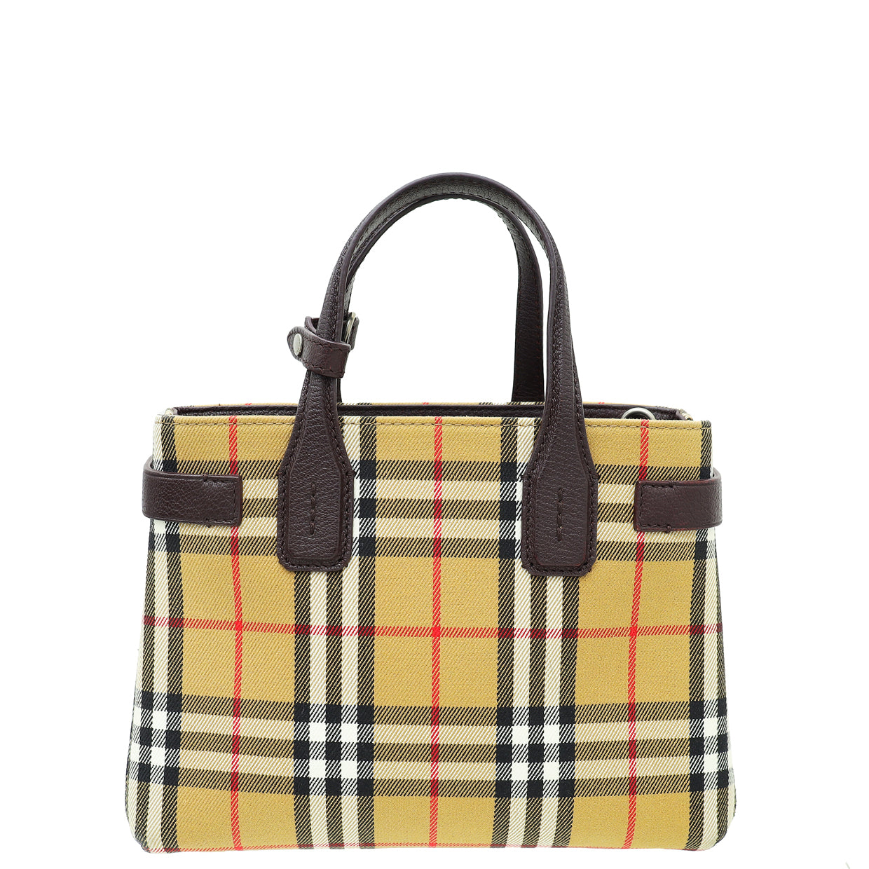 Burberry Bicolor Haymarket Banner Small Tote Bag