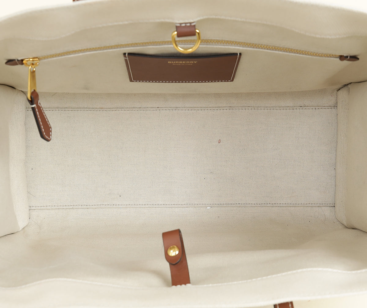 Burberry Bicolor Freya Medium Tote Bag