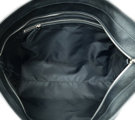 Burberry Black Ardwell Medium Zip Medium Tote Bag