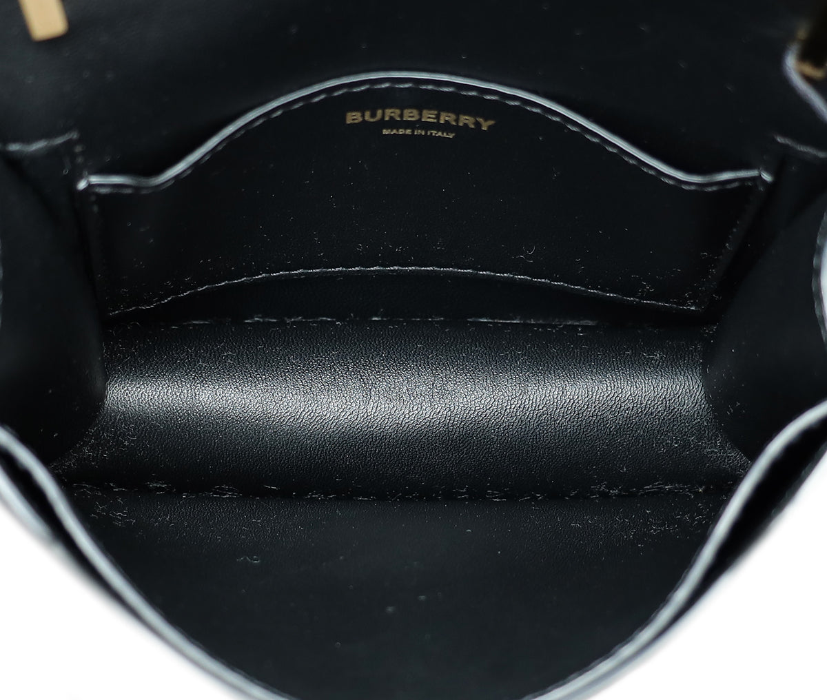 Burberry Black TB Logo Mini Flap Bag – The Closet