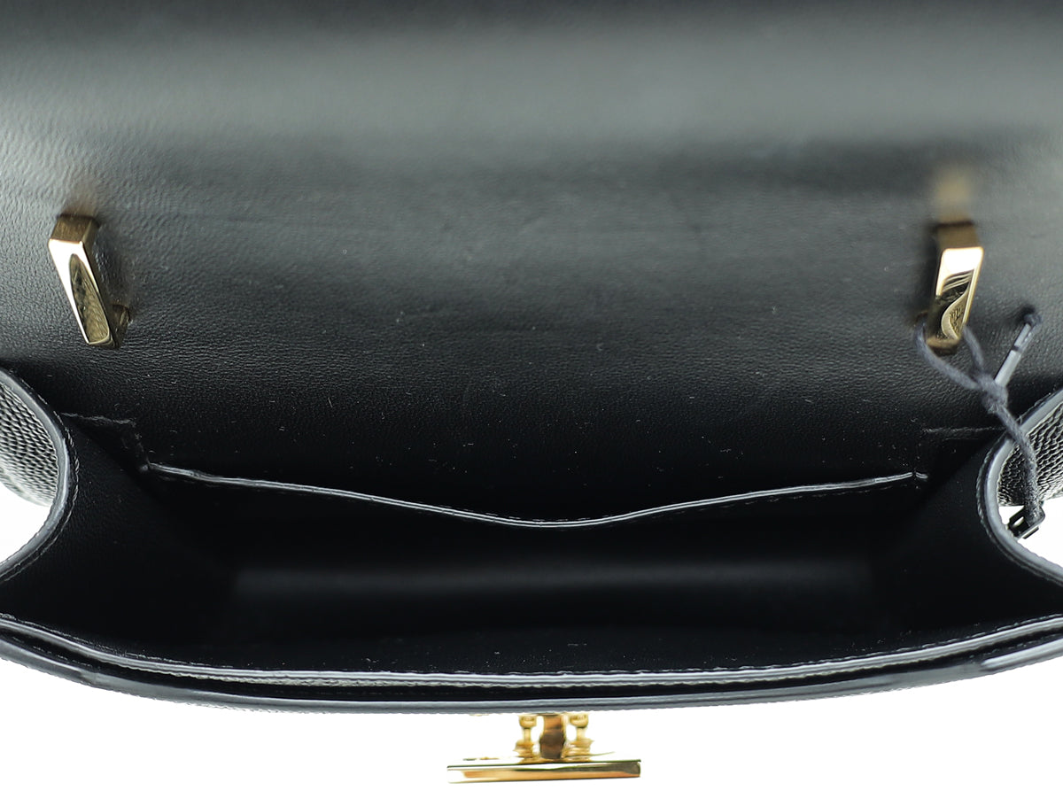 Burberry Black TB Logo Mini Flap Bag – The Closet