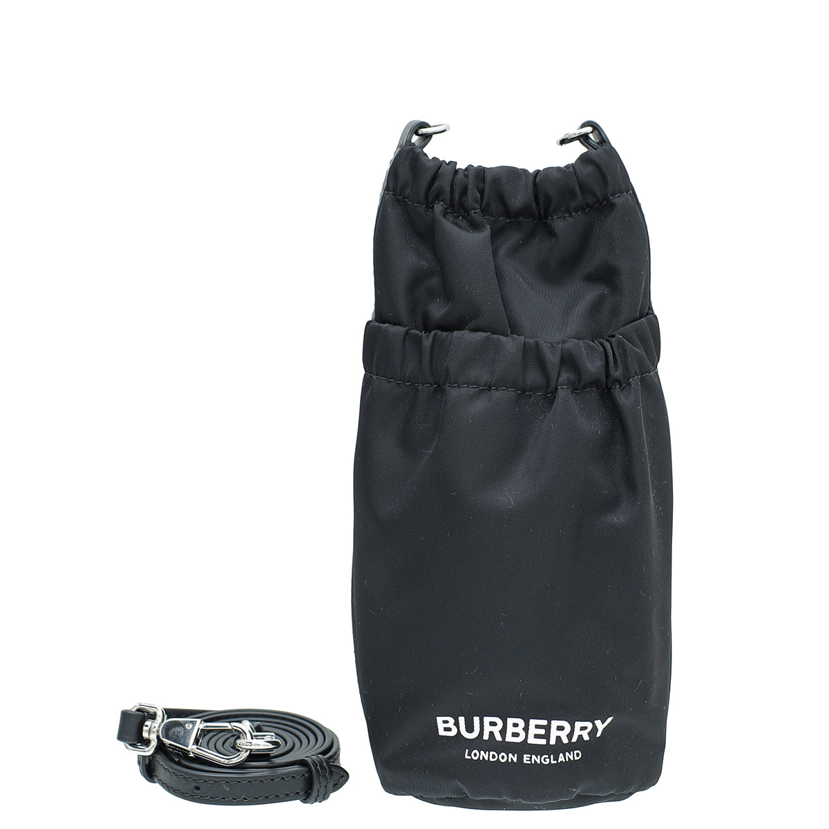 Burberry Black Nylon Water Bottle Holder Pouch-Burberry-THE CLOSET