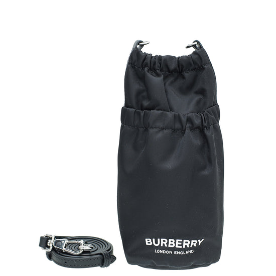 Burberry Black Nylon Water Bottle Holder Pouch