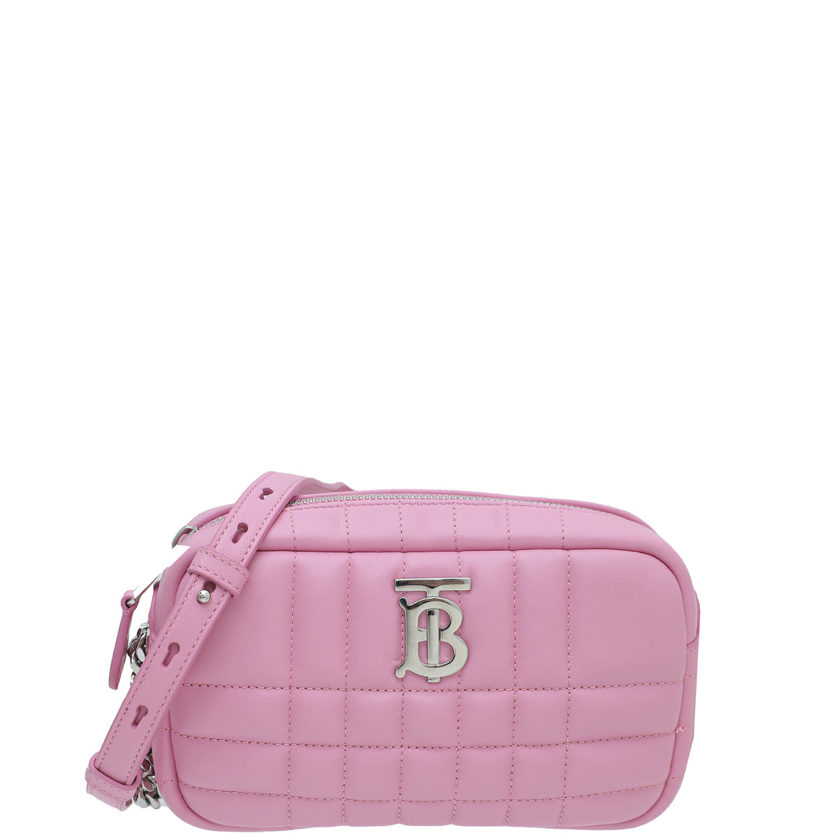 Burberry Pink Leather Mini Lola Shoulder Bag