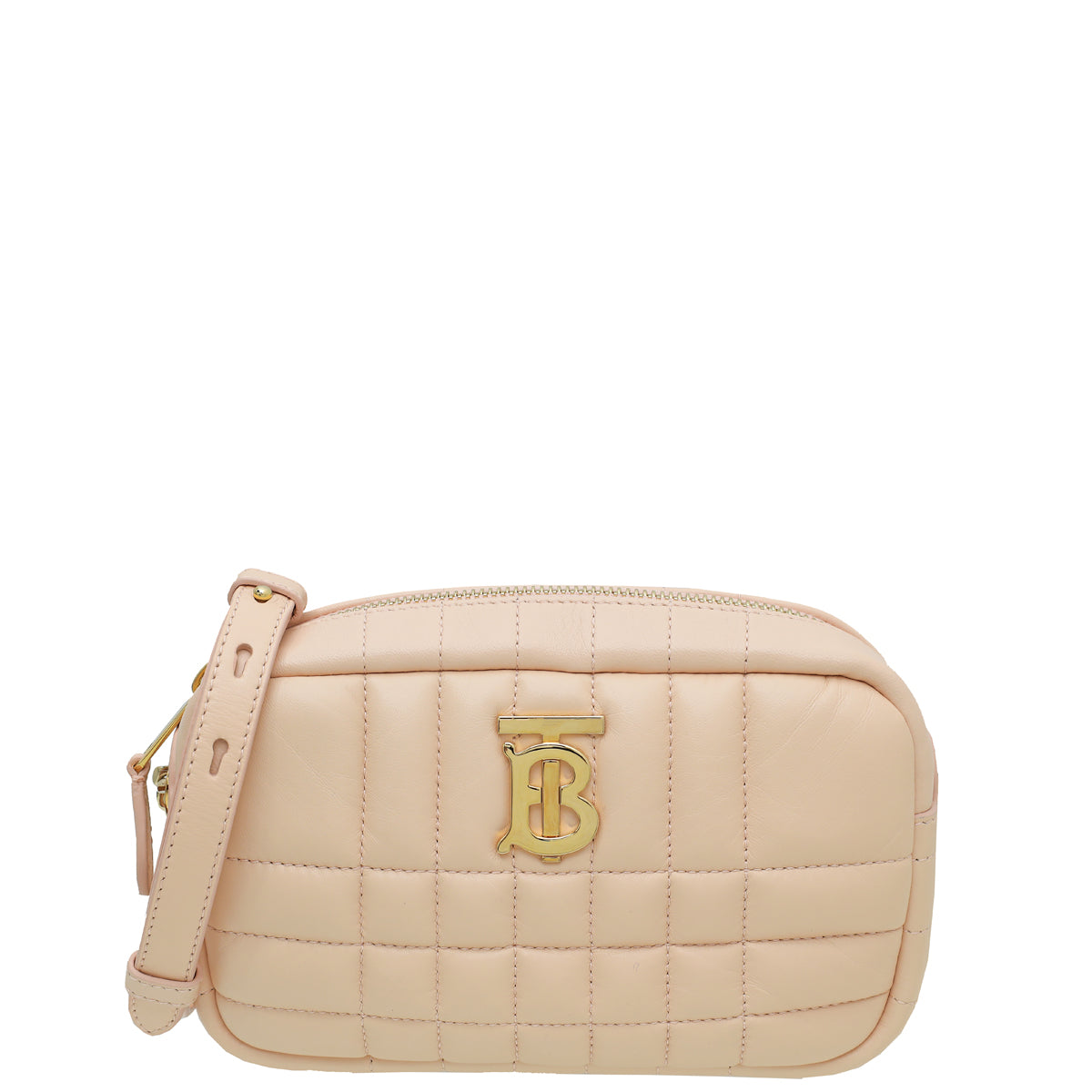 Burberry Peach Quilted Lola Camera Mini Bag-Burberry-THE CLOSET