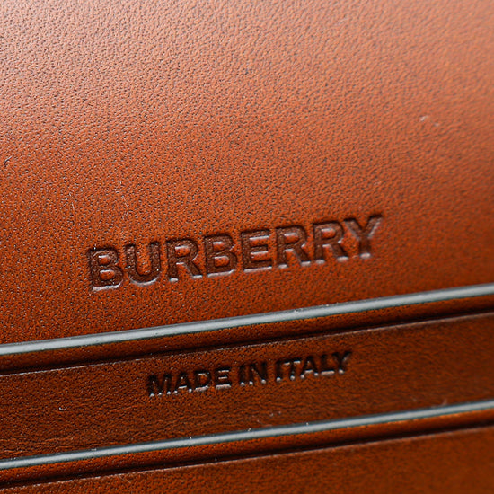 Burberry Briar Brown TB Embossed Small Olympia Bag