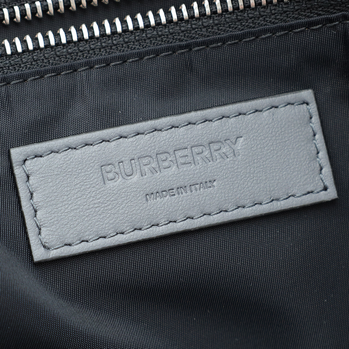 Burberry Dark Ash Gray Logo Horseferry Embossed Ormond Tote Bag