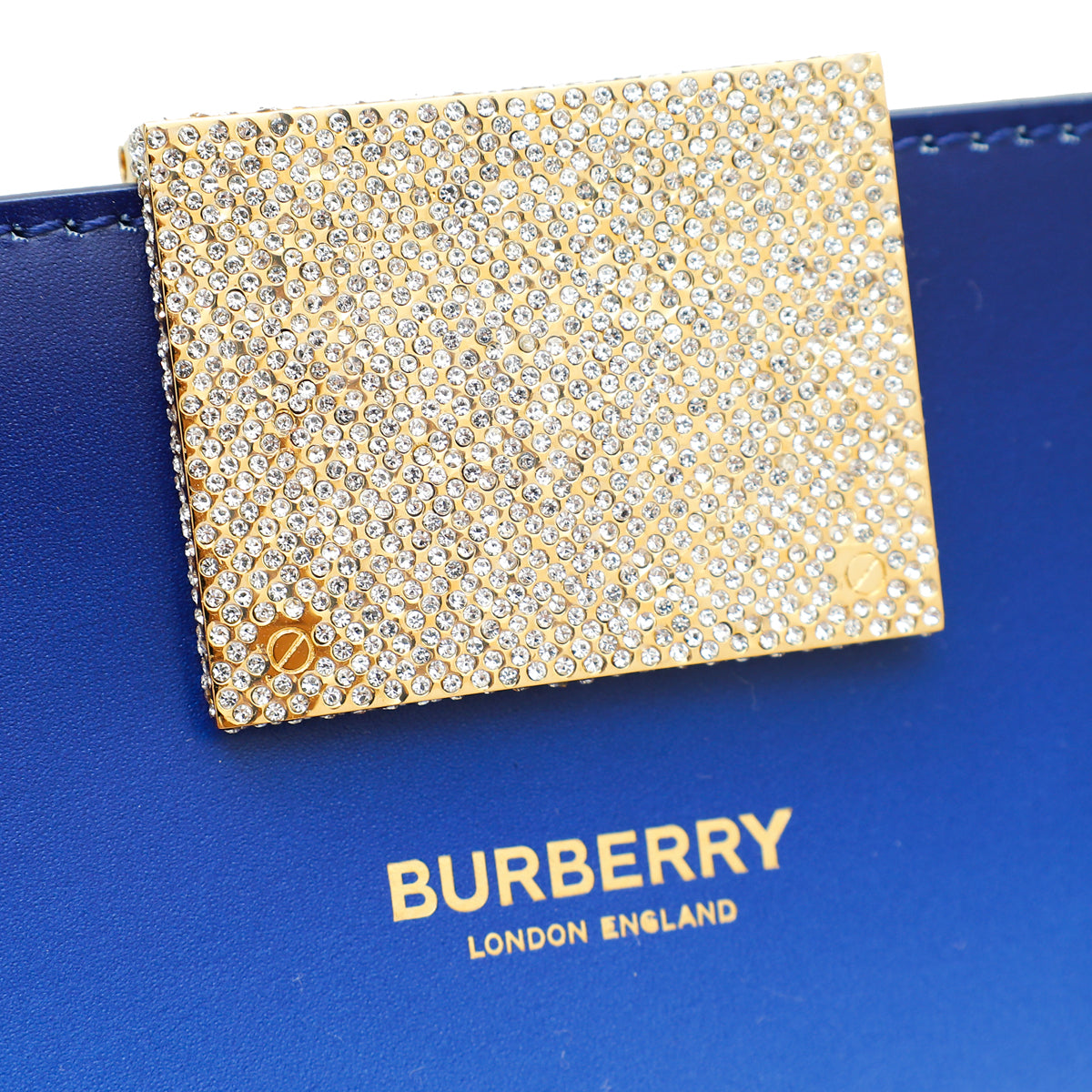 Burberry Ombre Blue Olympia Clutch W/ Crystal