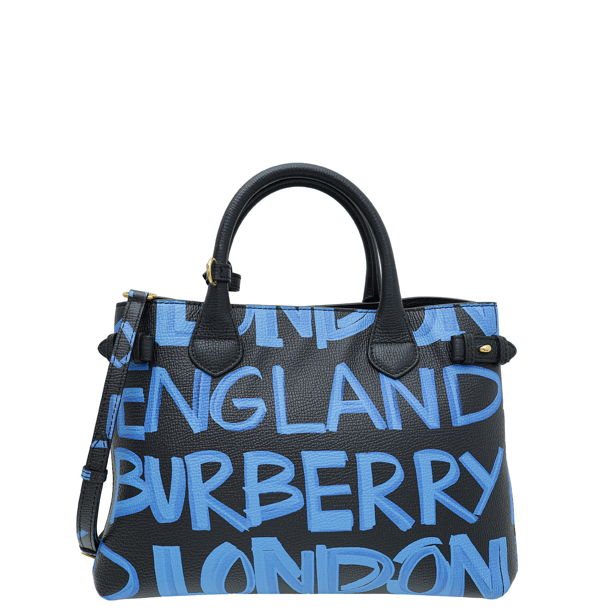 Burberry Bicolor Graffiti Banner Tote Medium Bag-Burberry-THE CLOSET