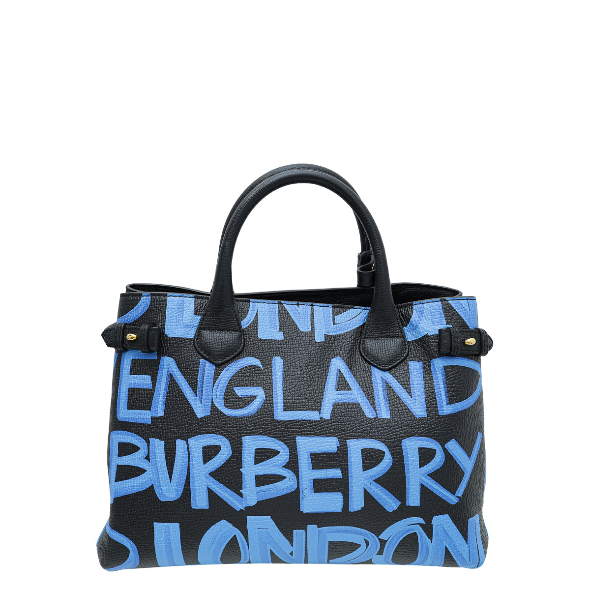 Burberry Bicolor Graffiti Banner Tote Medium Bag