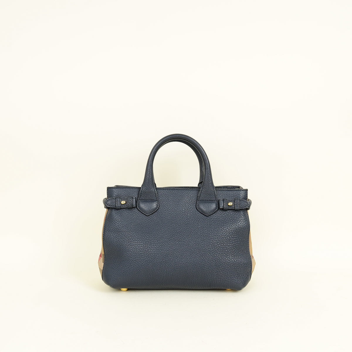 Burberry Navy Blue Small Banner Tote Bag