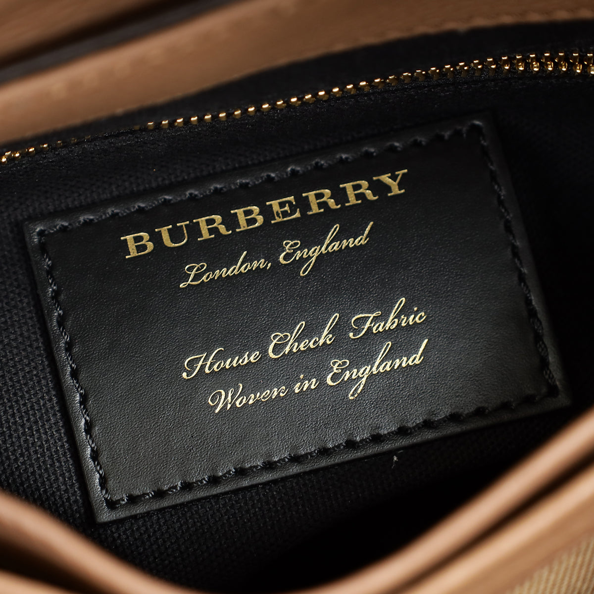 Burberry Dark Sand Camberley Small Top Handle Bag