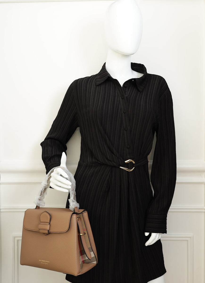 Burberry Dark Sand Camberley Small Top Handle Bag – THE CLOSET