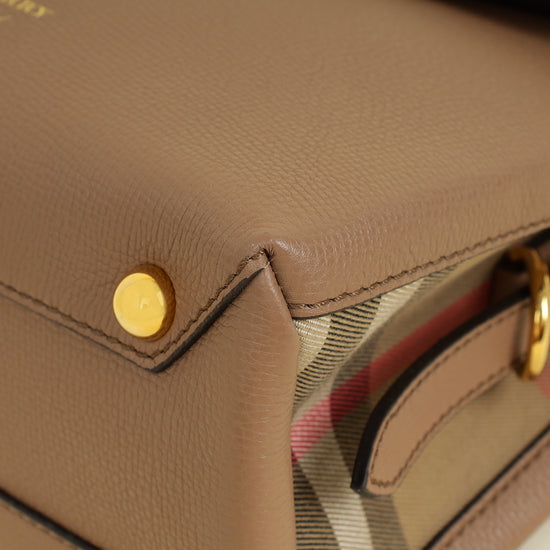 Burberry Dark Sand Camberley Small Top Handle Bag