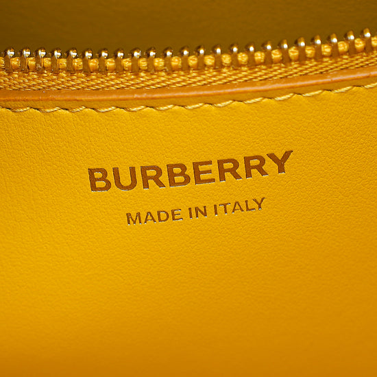 Burberry Marigold Lizard Embossed Frances Top Handle Bag