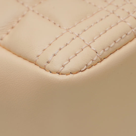 Burberry Peach Pink Quilted Lola Small Chain Bag