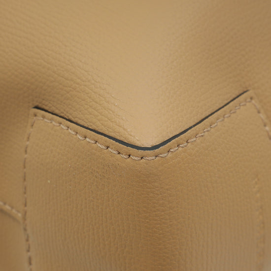 Burberry Light Camel Embossed Crest Large Tote Bag-Burberry-THE CLOSET