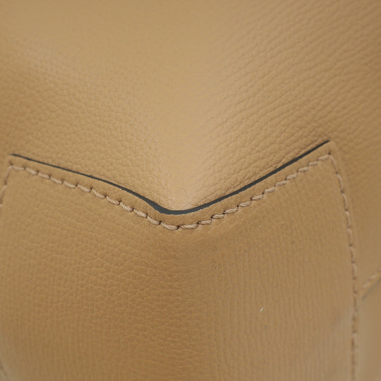 Burberry Light Camel Embossed Crest Large Tote Bag-Burberry-THE CLOSET