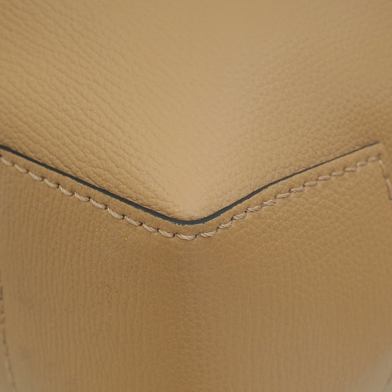 Burberry Light Camel Embossed Crest Large Tote Bag-Burberry-THE CLOSET