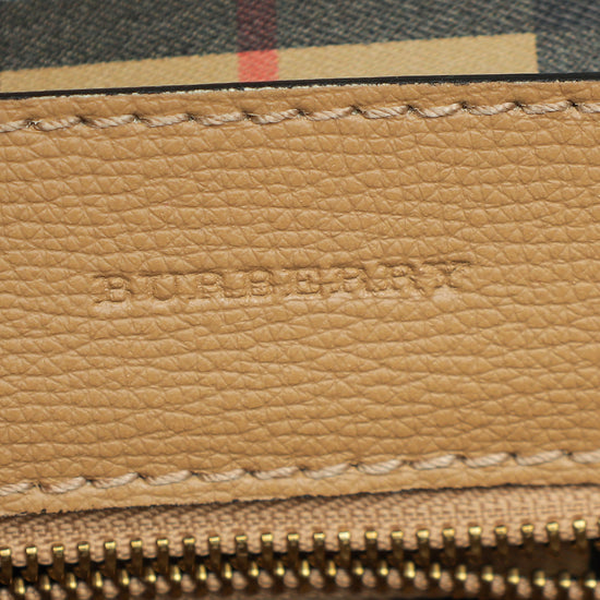 Burberry Light Camel Embossed Crest Large Tote Bag-Burberry-THE CLOSET