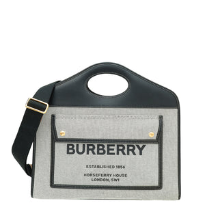 Burberry Bicolor Pocket Tote Medium Bag