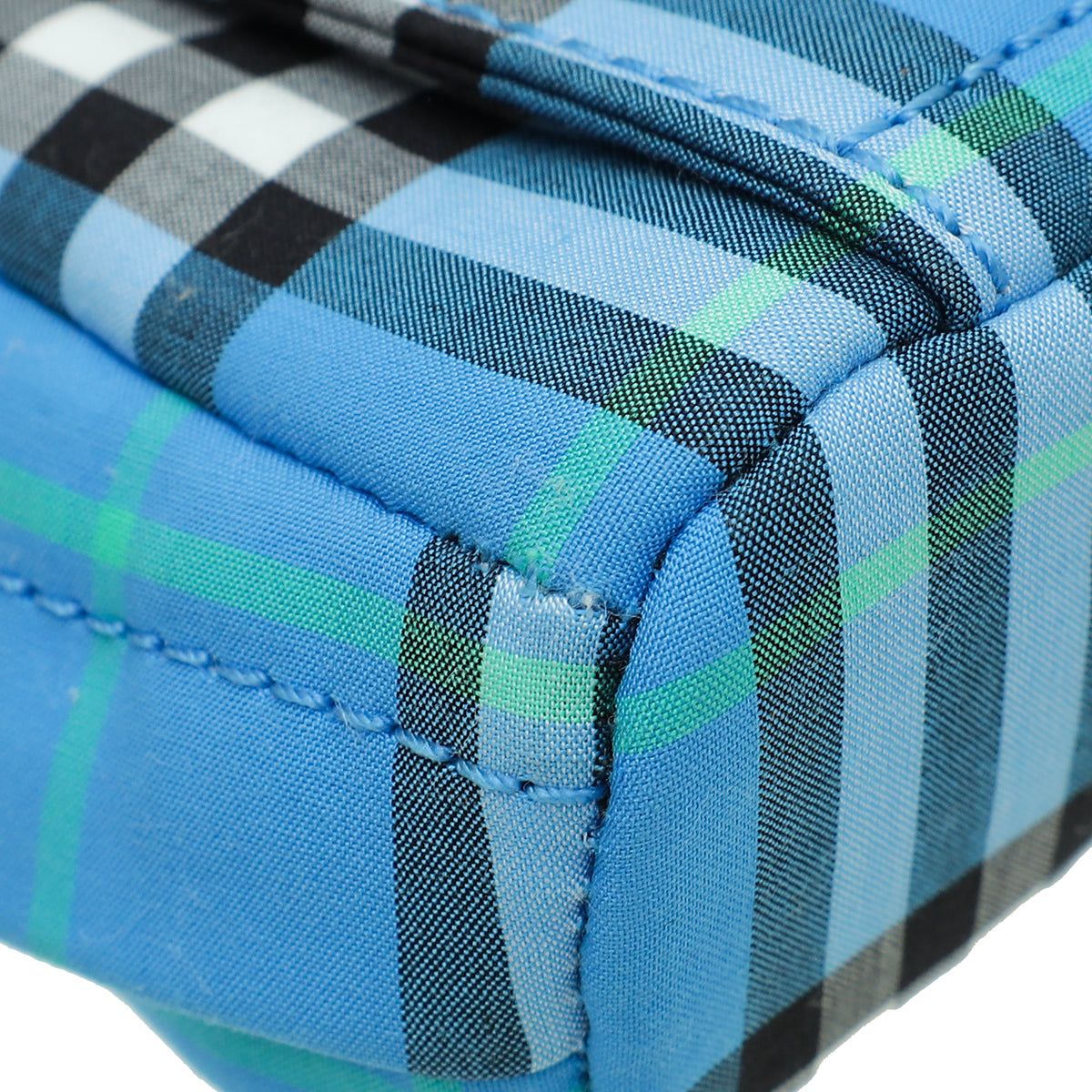 Burberry Azur Blue Vintage Check Mini Jett Backpack Key Charm – THE CLOSET