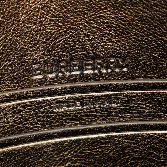 Burberry Metallic Bronze Studded Olympia Small Bag