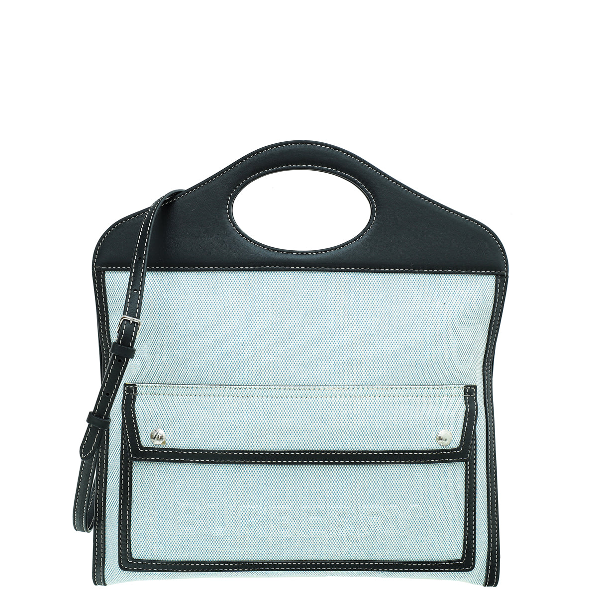 Burberry Bicolor Pocket Foldover Clutch Bag-Burberry-THE CLOSET