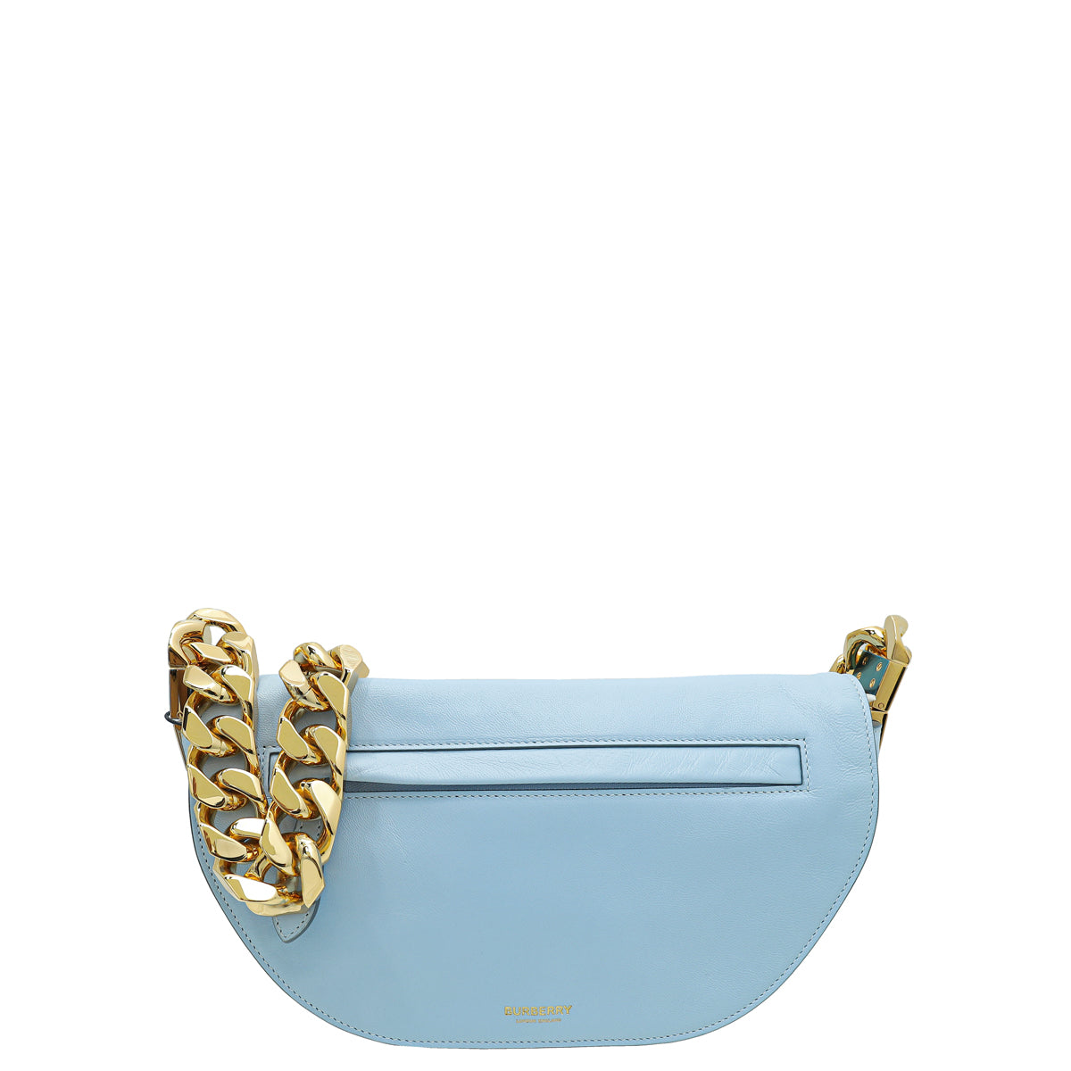Burberry Pale Blue Soft Olympia Small Flap Chain Bag-Burberry-THE CLOSET
