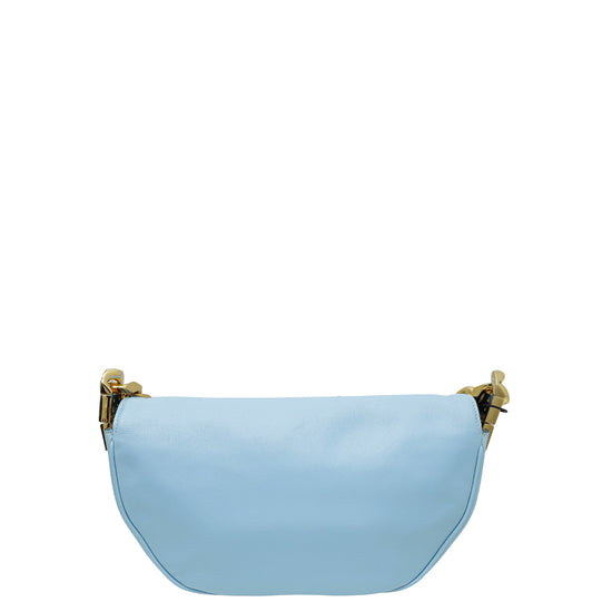 Burberry Pale Blue Soft Olympia Small Flap Chain Bag