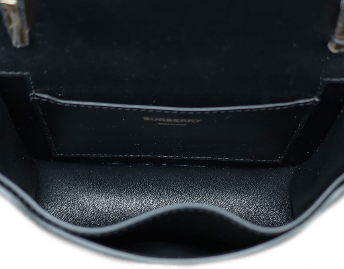 Burberry Black TB Flap Mini Bag