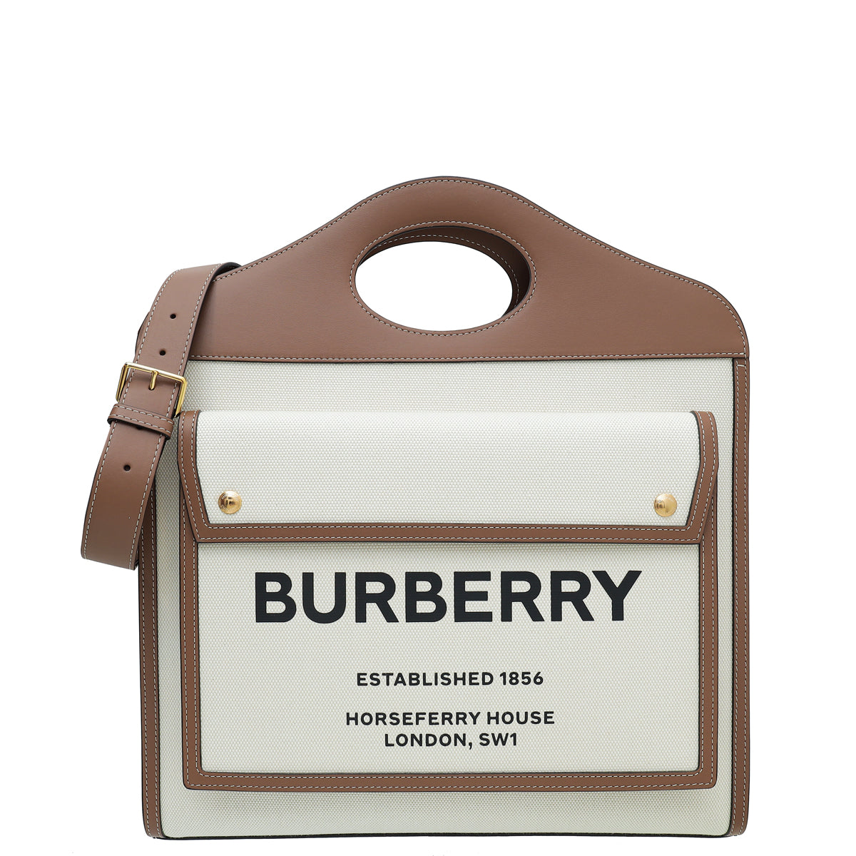 Burberry Bicolor Medium Pocket Tote Bag