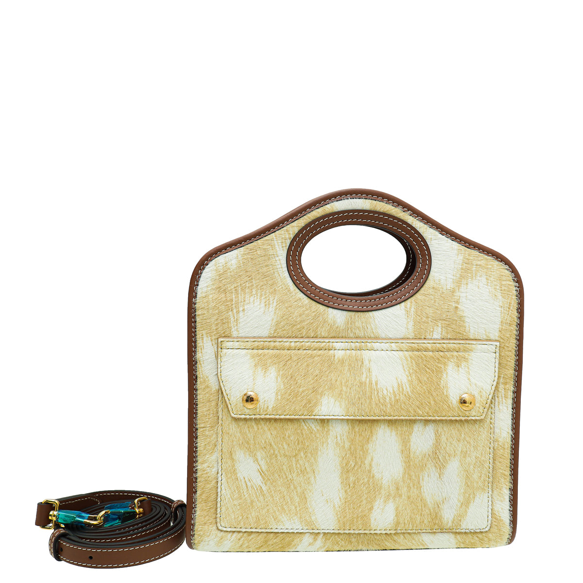 Burberry Bicolor Mini Pocket Calf Hair Bag-Burberry-THE CLOSET