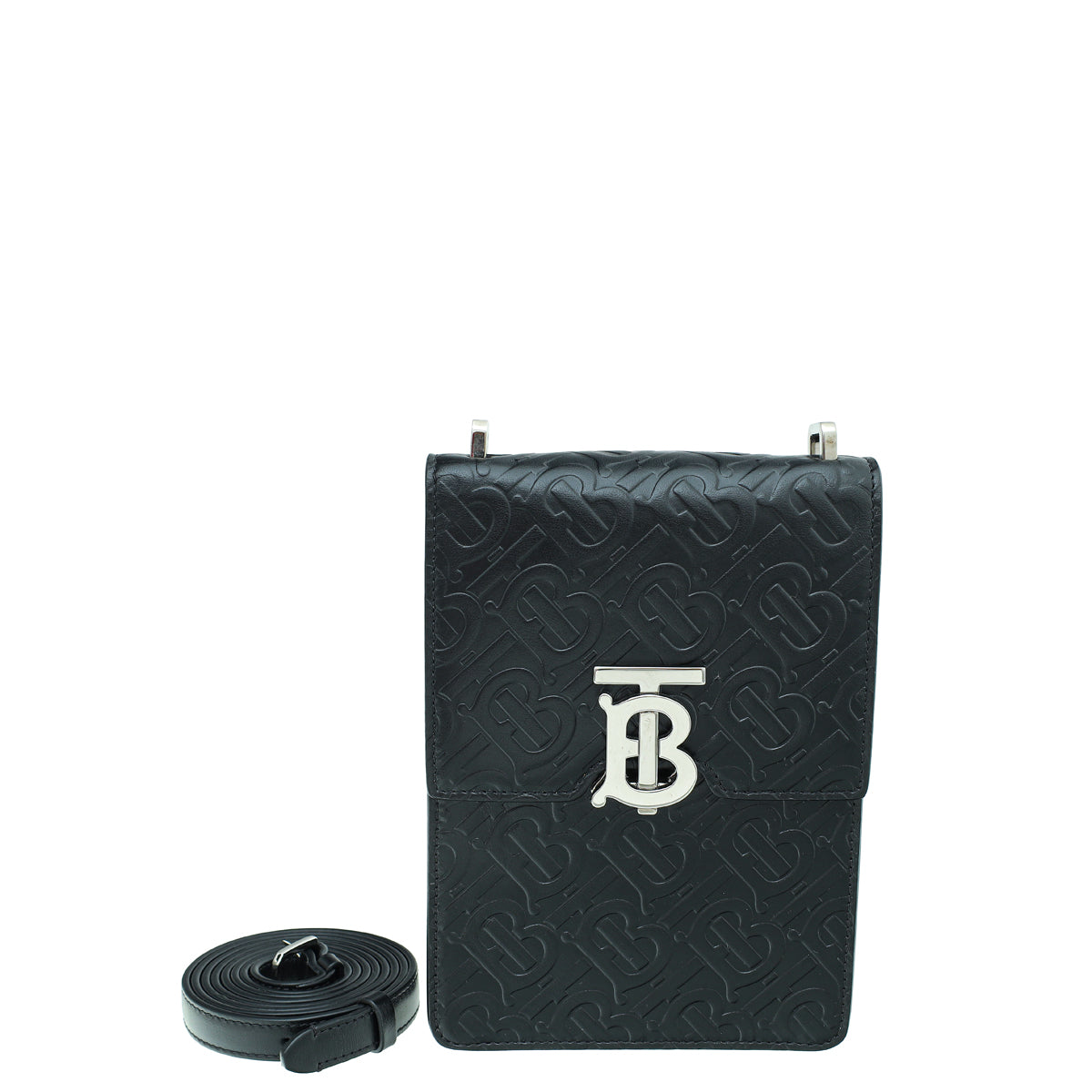 Burberry Black TB Embossed Robin Bag-Burberry-THE CLOSET