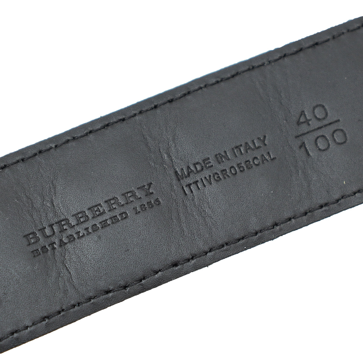 Burberry Black Vintage Check Buckle Belt 40