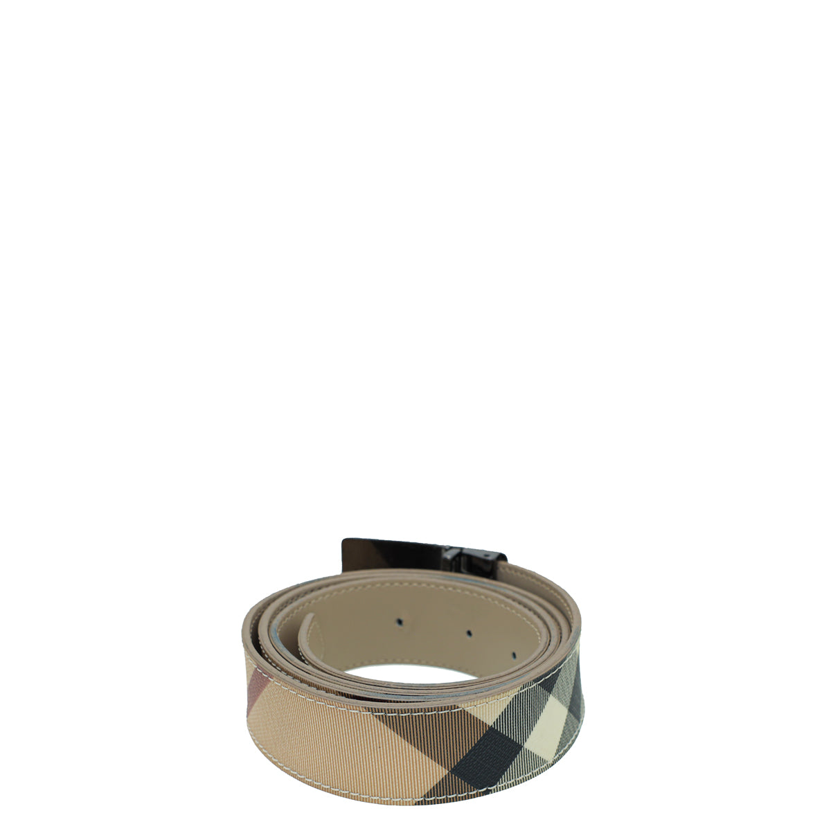 Burberry Beige Nova Check Buckle Belt 40-Burberry-THE CLOSET