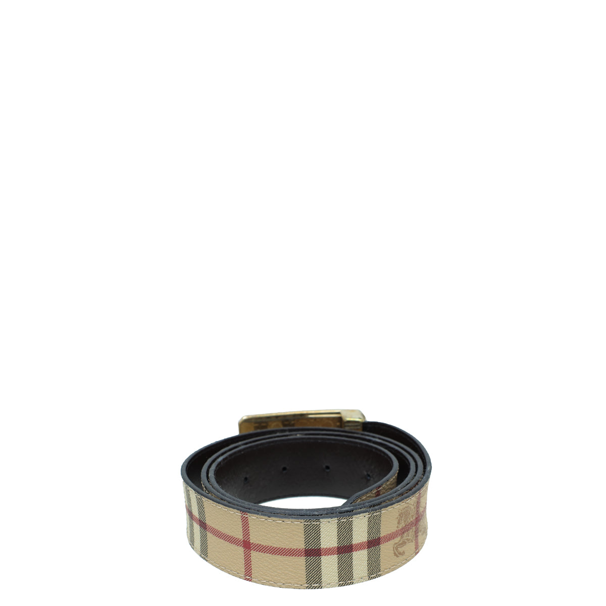 Burberry Archive Beige Reversible Haymarket Check Buckle Belt 40-Burberry-THE CLOSET