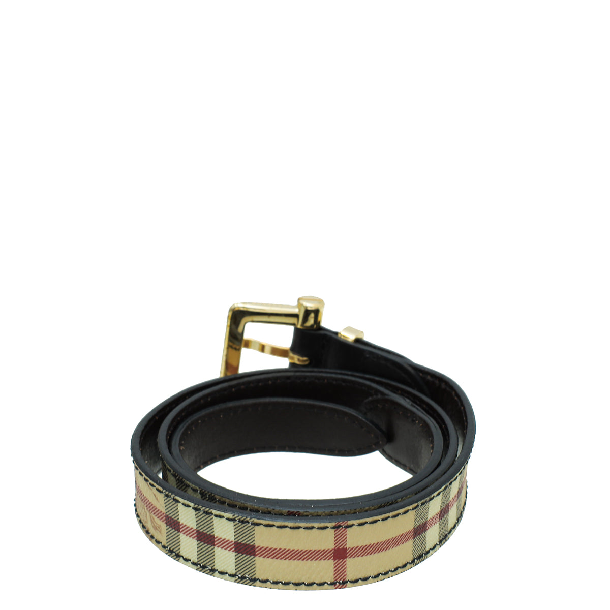 Burberry Bicolor House Check Buckle Belt 32-Burberry-THE CLOSET
