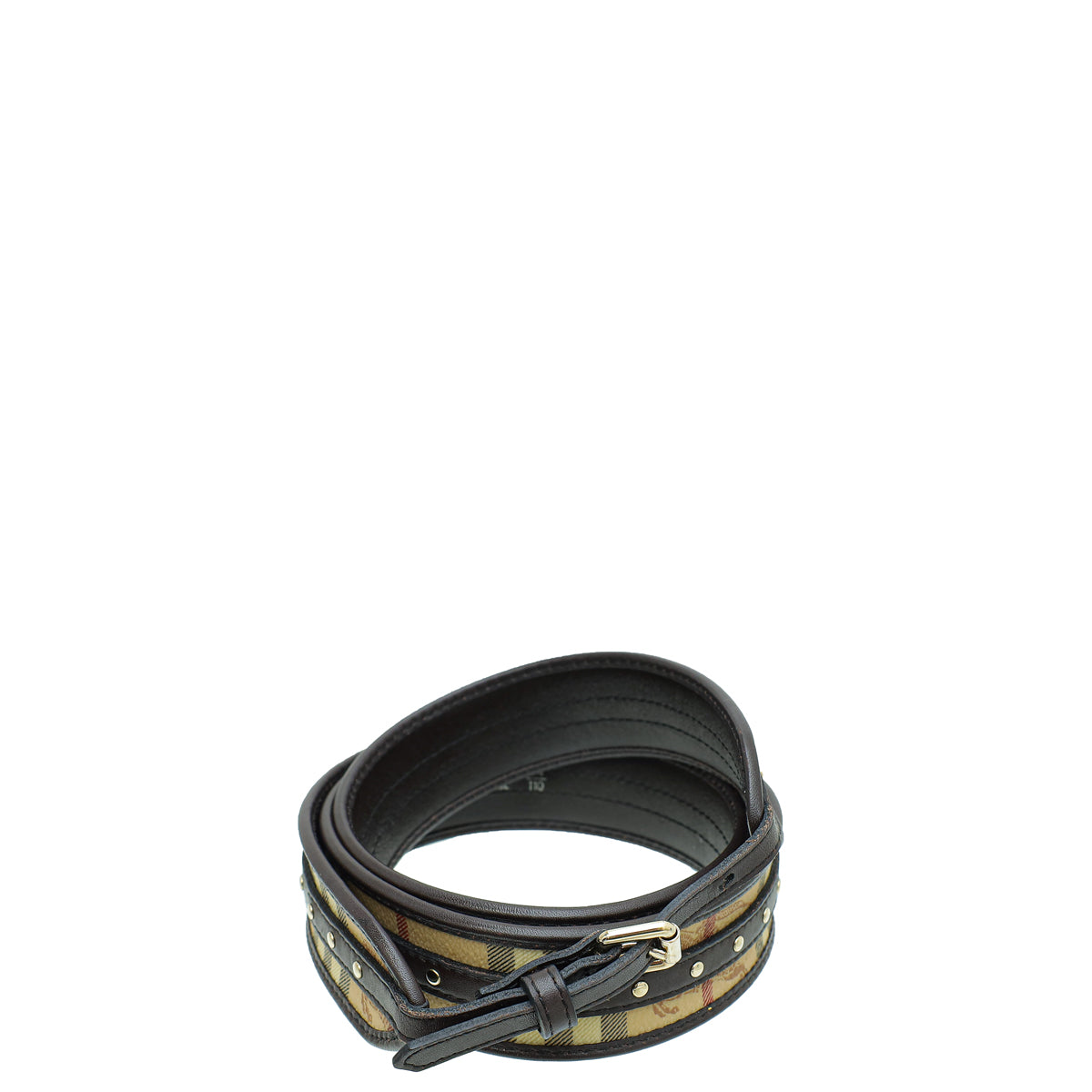 Burberry Bicolor Haymarket Studded Waist Belt 44-Burberry-THE CLOSET