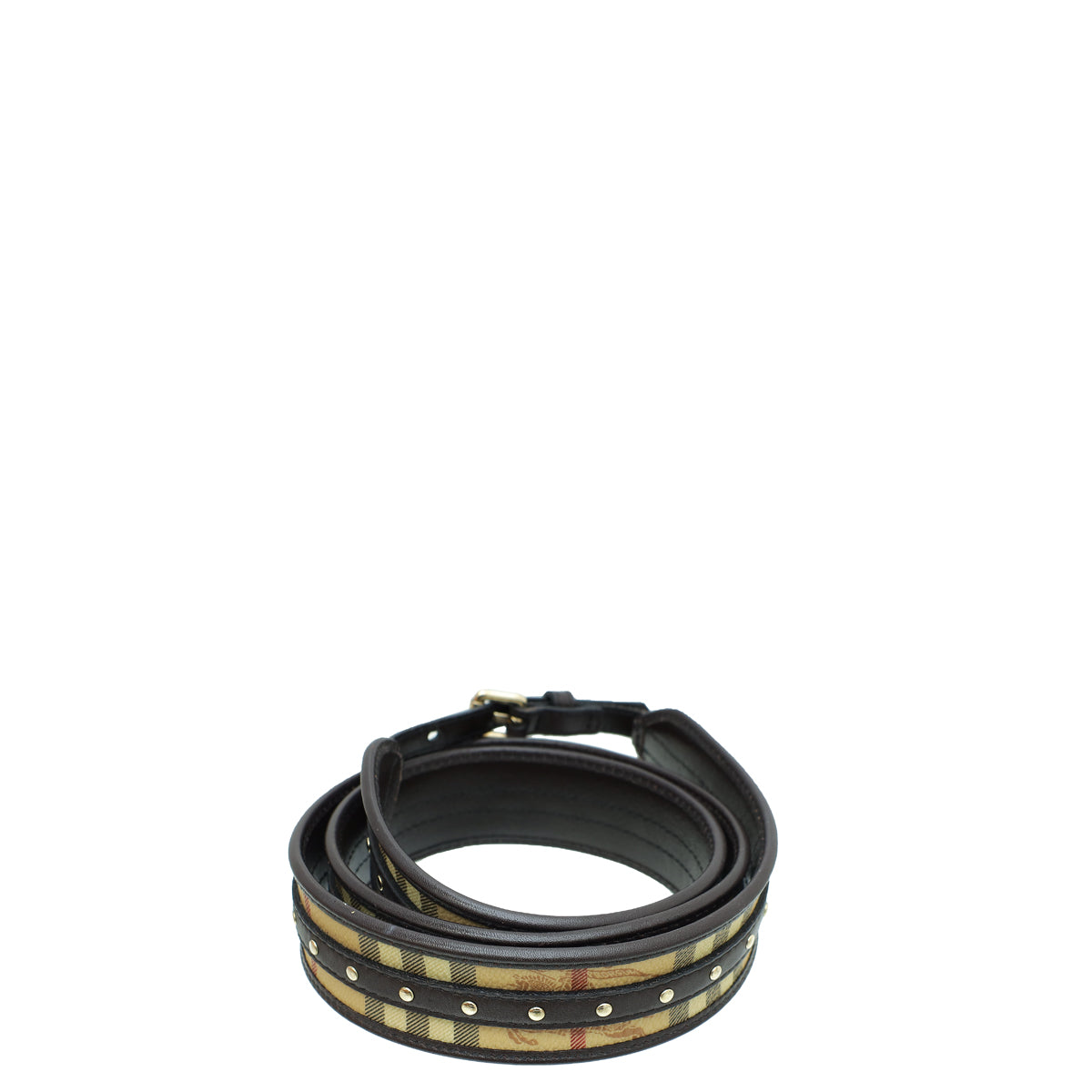 Burberry Bicolor Haymarket Studded Waist Belt 44-Burberry-THE CLOSET