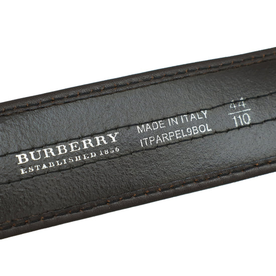 Burberry Bicolor Haymarket Studded Waist Belt 44