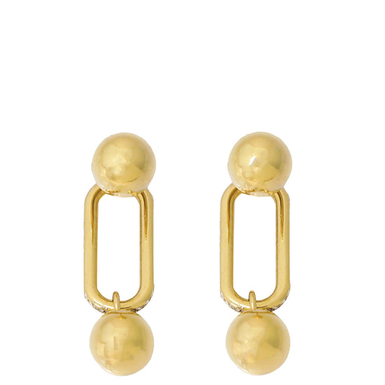 Burberry Gold Oval Drop Earrings