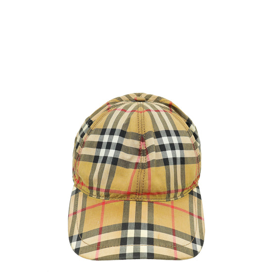 Burberry Bicolor Vintage Check Baseball Hat THE CLOSET