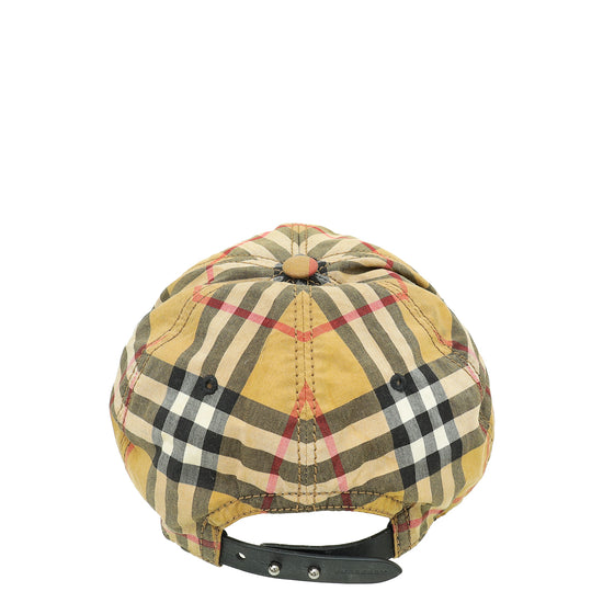 Burberry Bicolor Vintage Check Baseball Hat