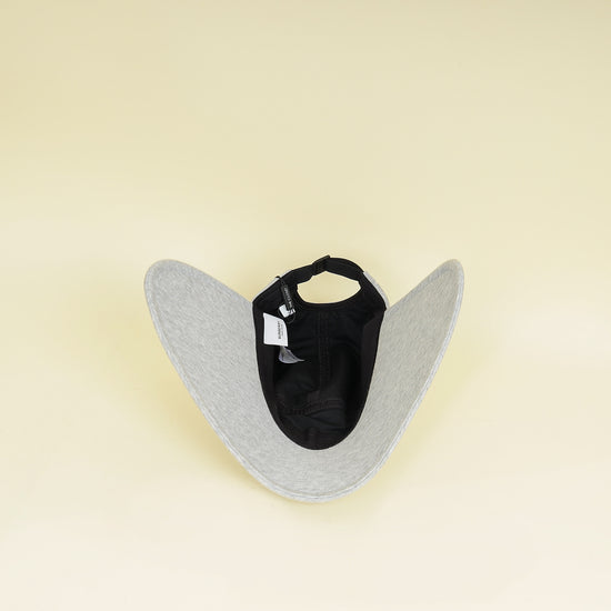 Burberry Light Grey Logo Applique Cotton Bucket Hat