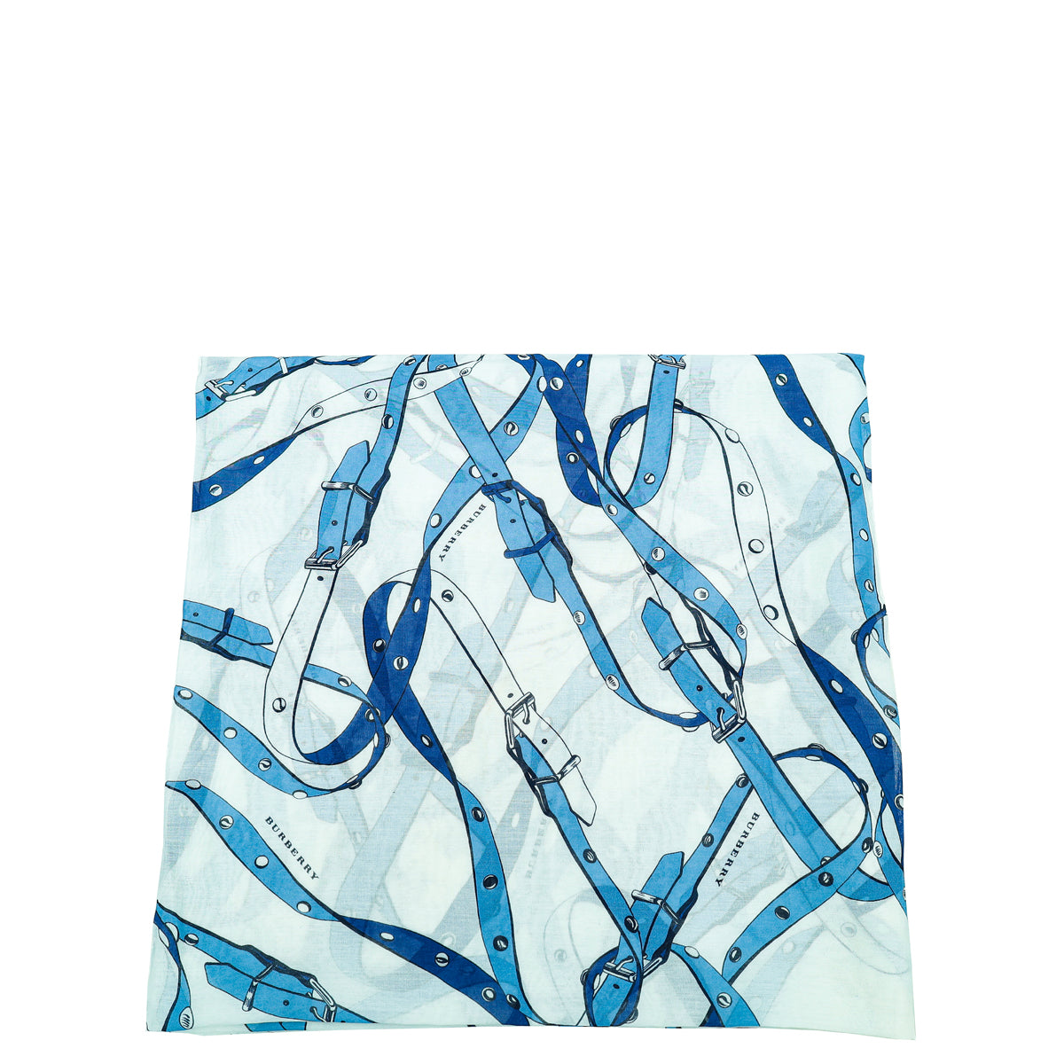 Burberry Bicolor Strap Print Fringe Scarf-Burberry-THE CLOSET